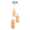 Modern Chic 3 Lights Pendant In Orange Shade