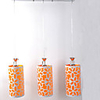 Modern Chic 3 Lights Pendant With Orange Shade