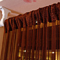 Modern Chinese Style Solid Curtain Line(39"W × 79"L)