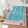 Modern Cotton Quilt Dots Light Blue Pink