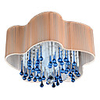 Modern Crystal 4 E14 Light Flush Mount With Brushed Shade