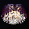 Modern Crystal 4 E14 Light Flush Mount With Purple Shade
