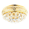 Modern Crystal Beads Flush Mount With 3 Lights Golden Finish