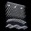 Modern Crystal Ceiling Light with Warm Yellow Light Source