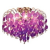 Modern Crystal Chandelier with 5 Lights in Pink
