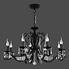 Modern Crystal Chandeliers with 8 Lights Black