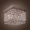 Modern Crystal Flush Mount with 4 Lights in Square