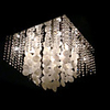Modern Crystal Semi Flush Mount with 5 Lights in Square