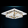 Modern Crystal Square Crystal Flush Mount Light(Led Included)