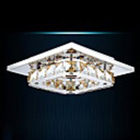 Modern Crystal Square Crystal Flush Mount Light(Led Included)