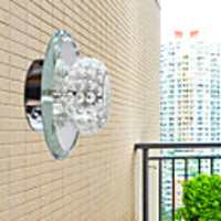 Modern Crystal Wall Light with 1 Light in Round