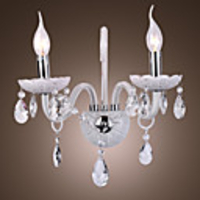 Modern Crystal Wall Lights with 2 Lights Candle Feautured