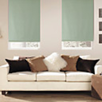 Modern Cyan Solid Roller Shade