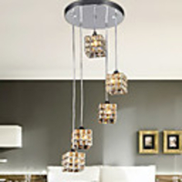 Modern Dainty 5 Light Pendant In Crystal Design (220V-240V)