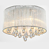 Modern Delicate Crystal 4 Light Flush Mount With Transparent shade