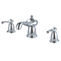 Modern Design Chrome Finish Two Handles Bathroom Sink Faucets