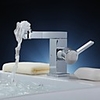 Modern Design Right-angle Chrome Finish Rotatable Bathroom Sink Faucet
