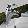 Modern Design Waterfall Hot and Cold Switch Brass Bathroom Sink Faucet