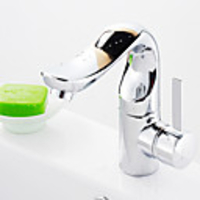 Modern Designer Rotatable Brass Bathroom Sink Faucet