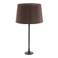 Modern E14/E12 Table Light With Brown Shade