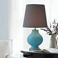 Modern Elegant Blue Glass Table Lamp