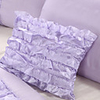 Modern Elegant Purple Lace Decorated Rectangular Pillow With Insert