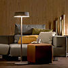 Modern Geometric Floor Lamp Artistic White Metal Design Body Shade