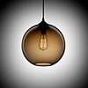 Modern Glass Pendant Light in Round brown Bubble Design
