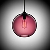 Modern Glass Pendant Light in Round Mei red Bubble Design