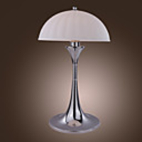 Modern Glass Table Light in Mushroom Shade