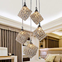 Modern Glittering 5 Light Pendant In Crystal Design (220V-240V)