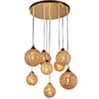 Modern Golden 8 Light Pendant In Globe Shape (220V-240V)