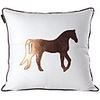 Modern Horse Linen Leather Decorative Pillow Cover