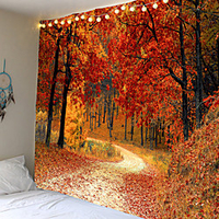 Modern landscape theme tapestry of the forest path wall hanging hanging cloth background cloth decorative cloth Lightinthebox