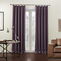Modern Lavender Solid Lined Blackout Curtain Panel