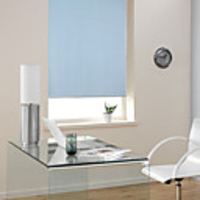Modern Light Blue Solid Roller Shade