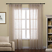 Modern Linen Solid Sheer Curtain Panel