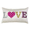 Modern Love in Rectangle Text Polyester Decorative Pillow Cover