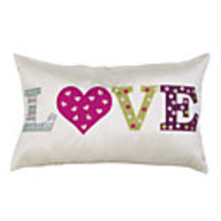 Modern Love in Rectangle Text Polyester Decorative Pillow Cover