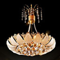 Modern Luxury 6 Lights Chandelier In Floriform Shape