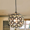 Modern Minimalist 1 Light Pendant with Crystal Shade in Globular