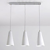 Modern Minimalist 3 Lights Pendant In Taper Shade