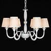Modern Minimalist 6 Light Chandelier In Painting Processing