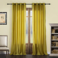 Modern Polyester Cotton Blend Solid Energy Saving Curtain Panel