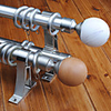 Modern Round Metal Painting Decorative Double Rod