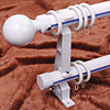 Modern Round White Painting Decorative Double Rod