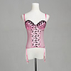 Modern Sexy Pink Stretch Yarn Womens Corset