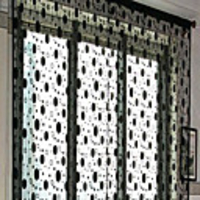 Modern Solid Kinds Of Circles Pattern Curtain Line(39"W × 79"L)