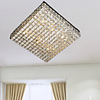 Modern Square 6 Light Flush Mount In Crystal Design (220V-240V)