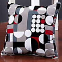 Modern Stereoscopic Geometric Pillow With Insert